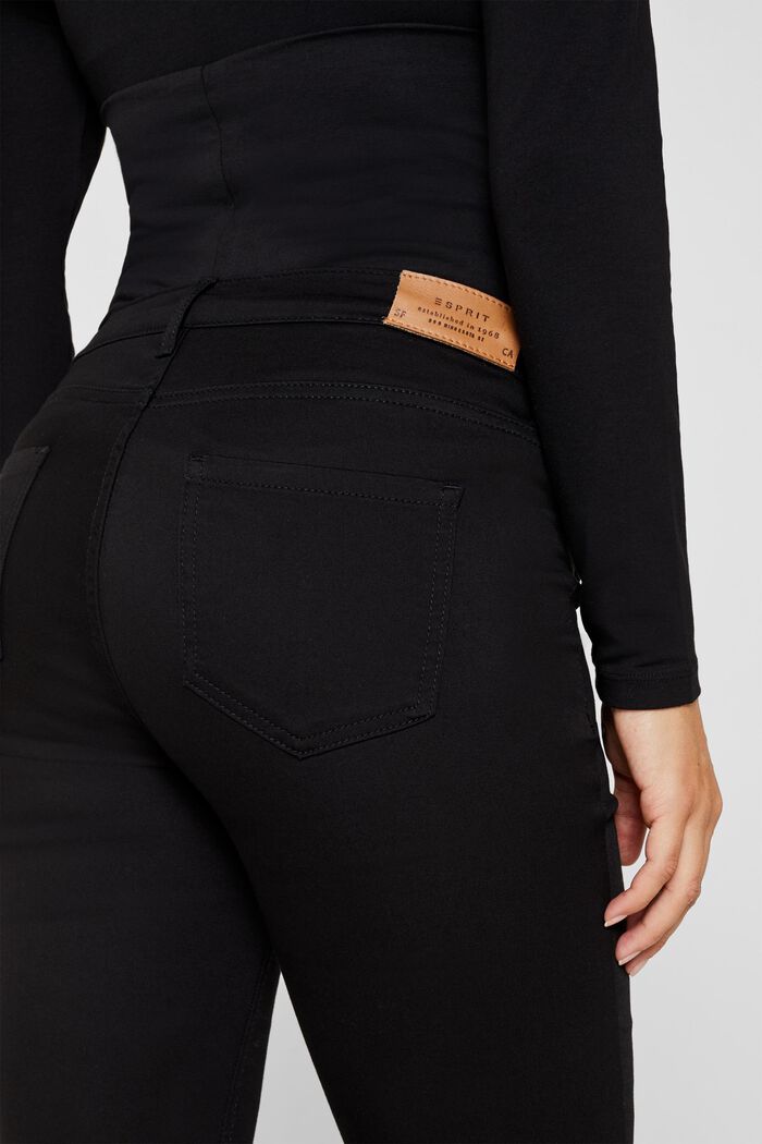 Pantalon stretch à ceinture de maintien, BLACK, detail image number 0