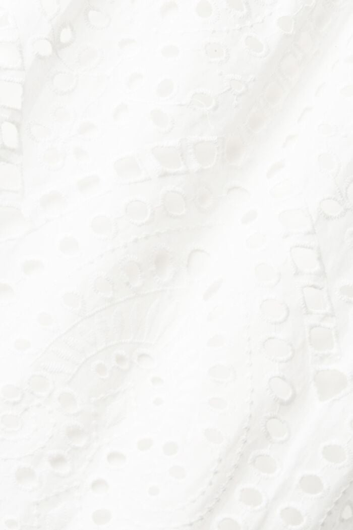 Midikleid mit Lochspitze, LENZING™ ECOVERO™, WHITE, detail image number 4
