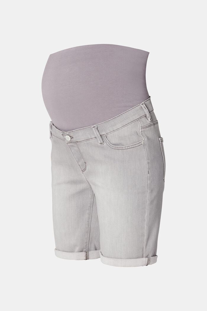 Short en jean à ceinture de maintien pour le ventre, GREY DENIM, detail image number 6