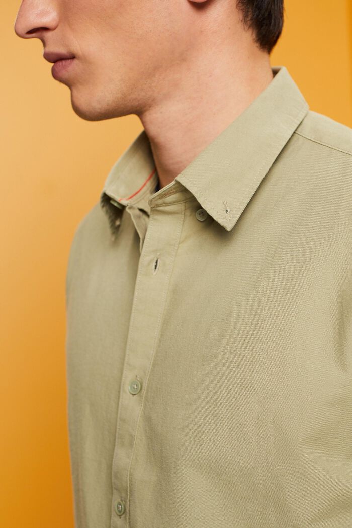 Button-Down-Hemd aus Baumwolle, LIGHT GREEN, detail image number 2