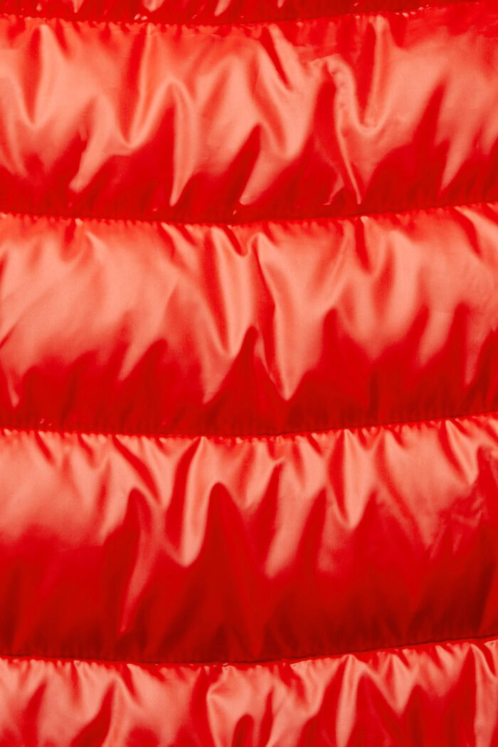 Recycelt: Steppweste mit abnehmbarer Kapuze, RED, detail image number 1