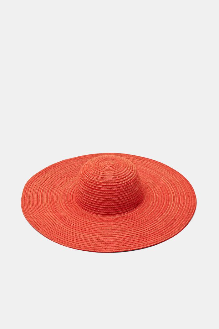 Chapeau de soleil à effet chiné, ORANGE RED, detail image number 0