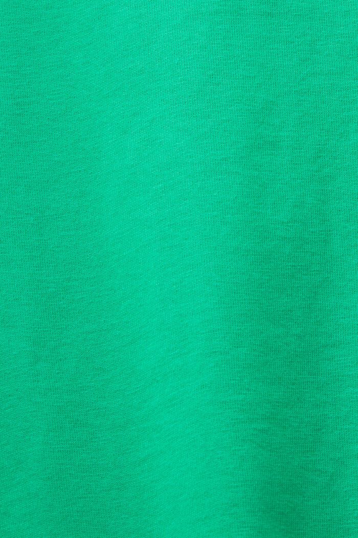 Baumwoll-T-Shirt mit Rundhalsausschnitt, GREEN, detail image number 4