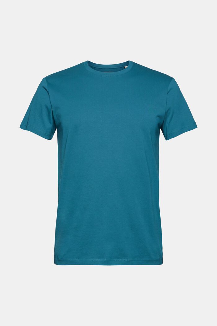 Jersey-T-Shirt aus 100% Bio-Baumwolle, PETROL BLUE, detail image number 0