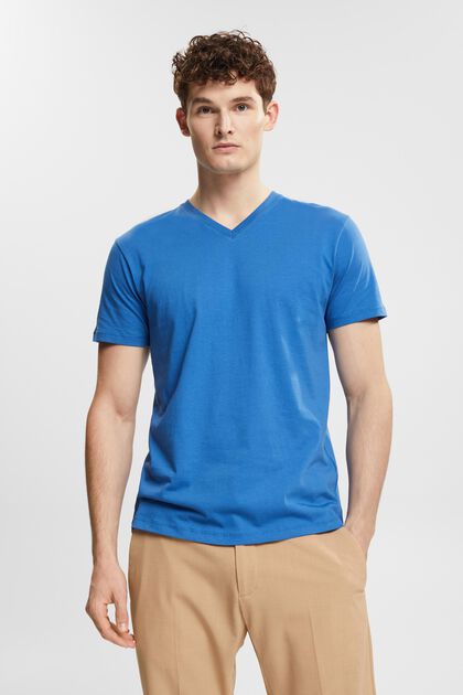 T-Shirt mit V-Ausschnitt aus nachhaltiger Baumwolle