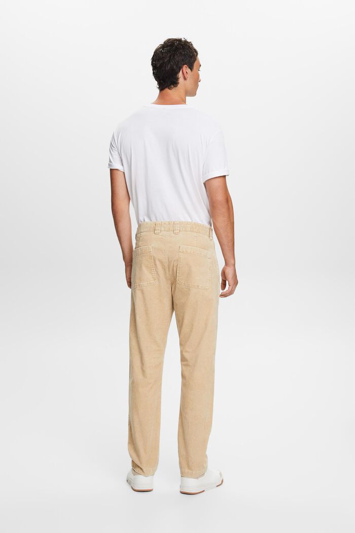 Pantalon en velours côtelé de coupe Straight Fit, SAND, detail image number 3