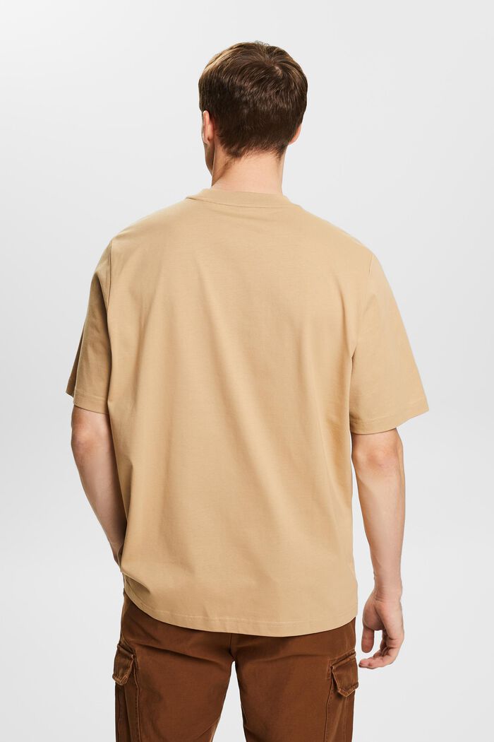 T-shirt unisexe en coton Pima imprimé, BEIGE, detail image number 2