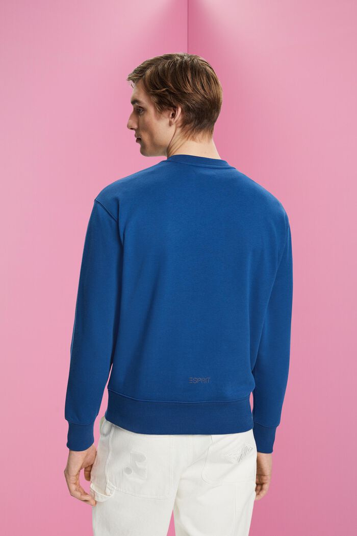 Sweat-shirt orné d’un petit dauphin imprimé, BRIGHT BLUE, detail image number 3