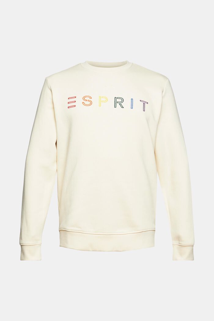 Recycelt: Sweatshirt mit Logostickerei, CREAM BEIGE, detail image number 0
