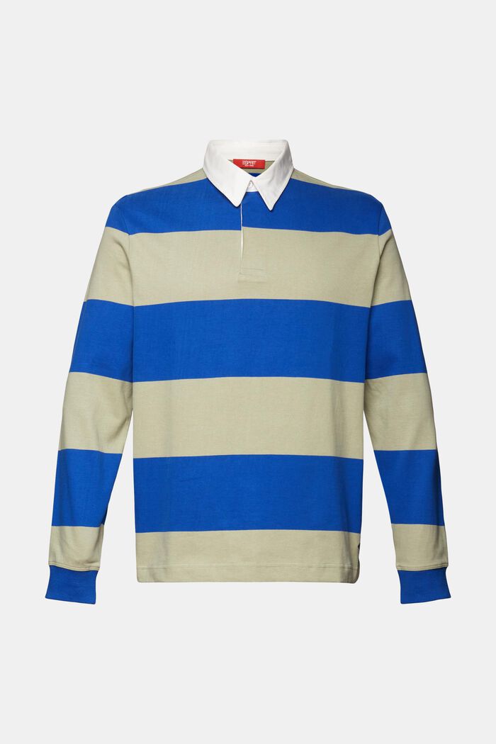 Gestreiftes Rugbyhemd, BRIGHT BLUE, detail image number 6