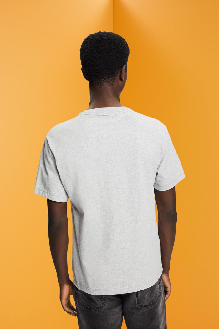 T-shirt en coton à imprimé dauphin, LIGHT GREY, detail image number 3