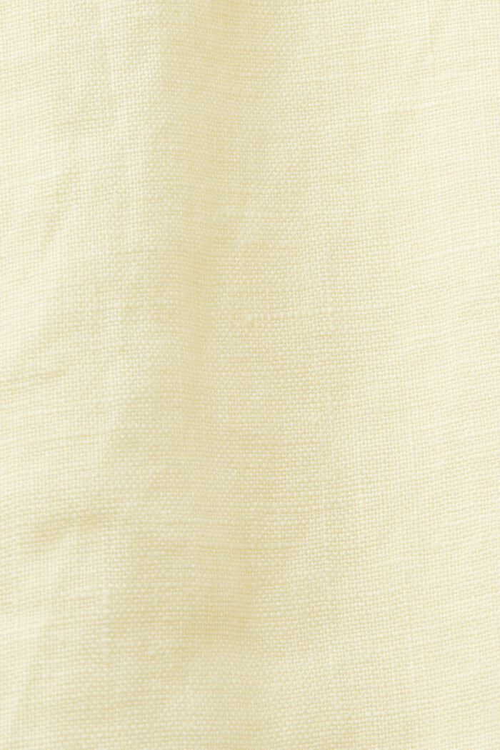 Kurzärmliges Leinenhemd, LIGHT YELLOW, detail image number 5