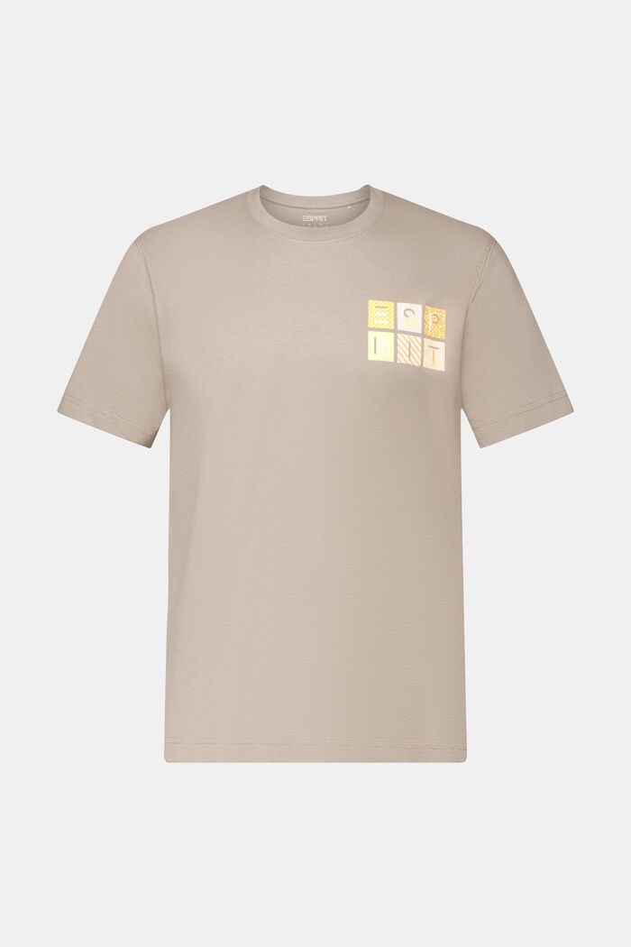 T-shirt en jersey de coton animé d’un logo, LIGHT TAUPE, detail image number 6