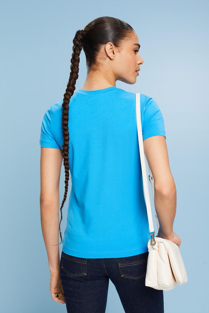 T-Shirt mit Rundhalsausschnitt, BLUE, detail image number 2