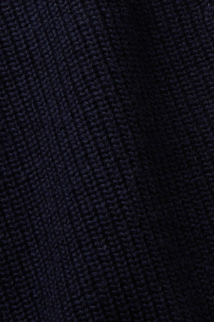 Zopfstrickweste, Wollmix, NAVY, detail image number 5