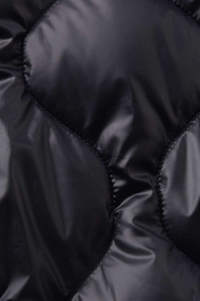 Gesteppte Puffer Jacket mit Kapuze, BLACK, detail image number 5