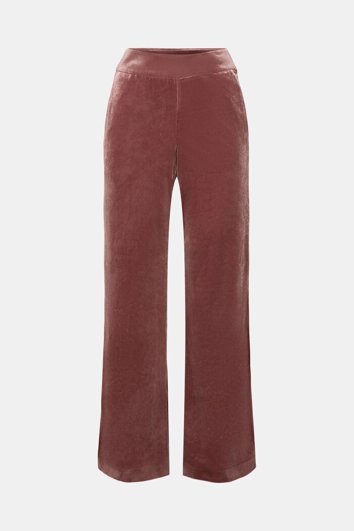 Pantalon en velours à jambes larges, BORDEAUX RED, detail image number 6