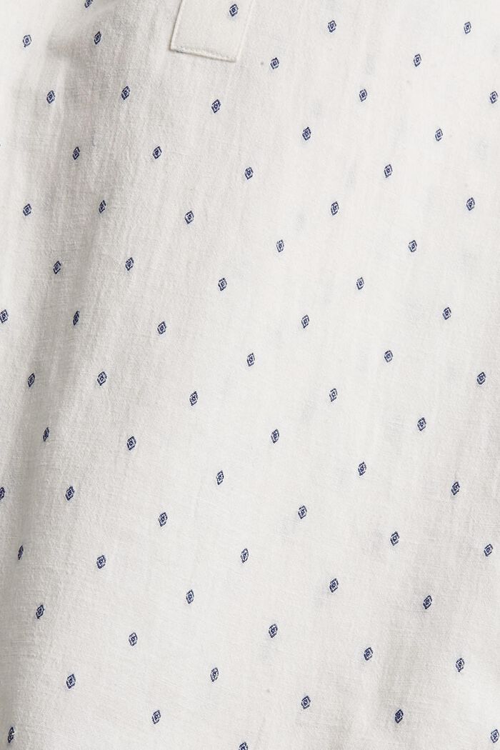 Gemusterte Bluse mit Kelchausschnitt, OFF WHITE, detail image number 1