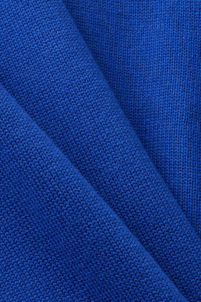 Pull en coton à col ras du cou, BRIGHT BLUE, detail image number 5