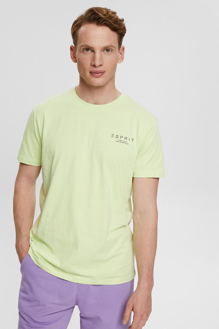 T-shirt en jersey animé d´un logo imprimé, LIGHT GREEN, detail image number 0