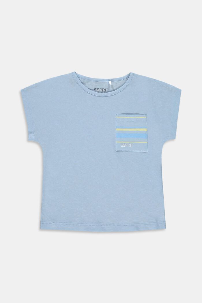 T-shirt à poche-poitrine, 100 % coton, BLUE LAVENDER, detail image number 0