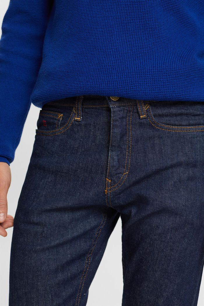 Schmale Selvedge Jeans mit mittelhohem Bund, BLUE RINSE, detail image number 4