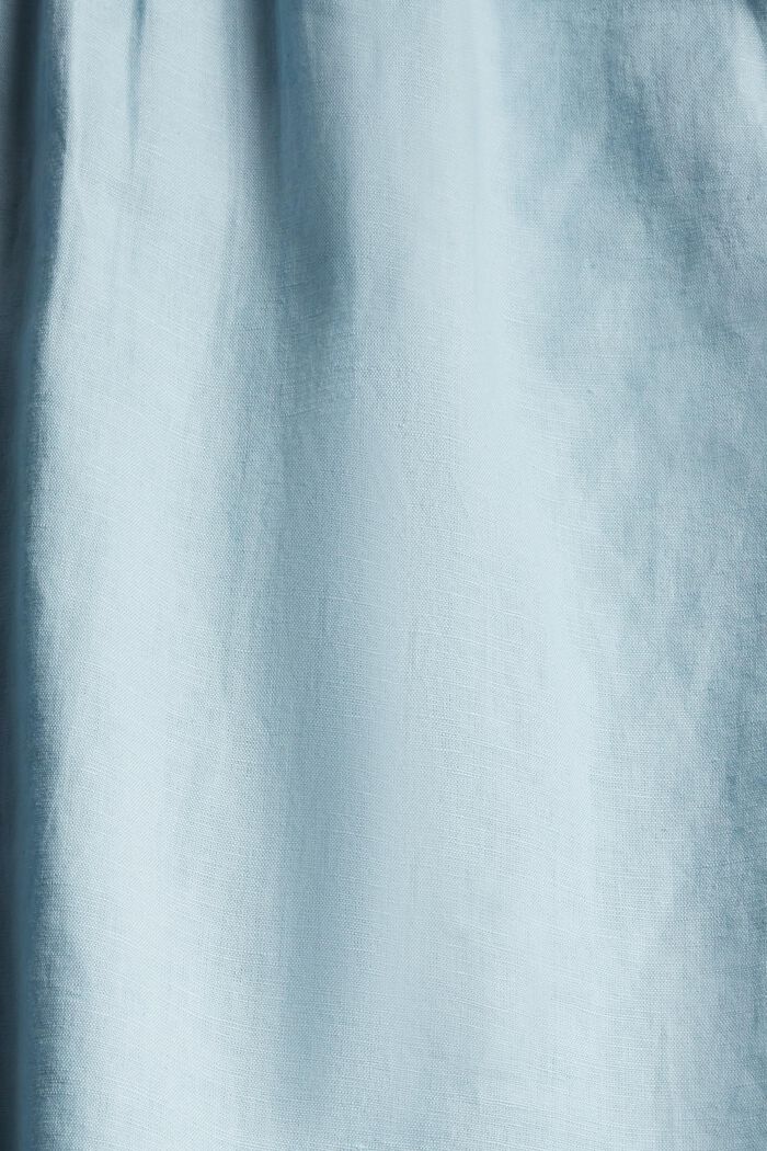 Bluse aus Leinen-Mix, GREY BLUE, detail image number 4