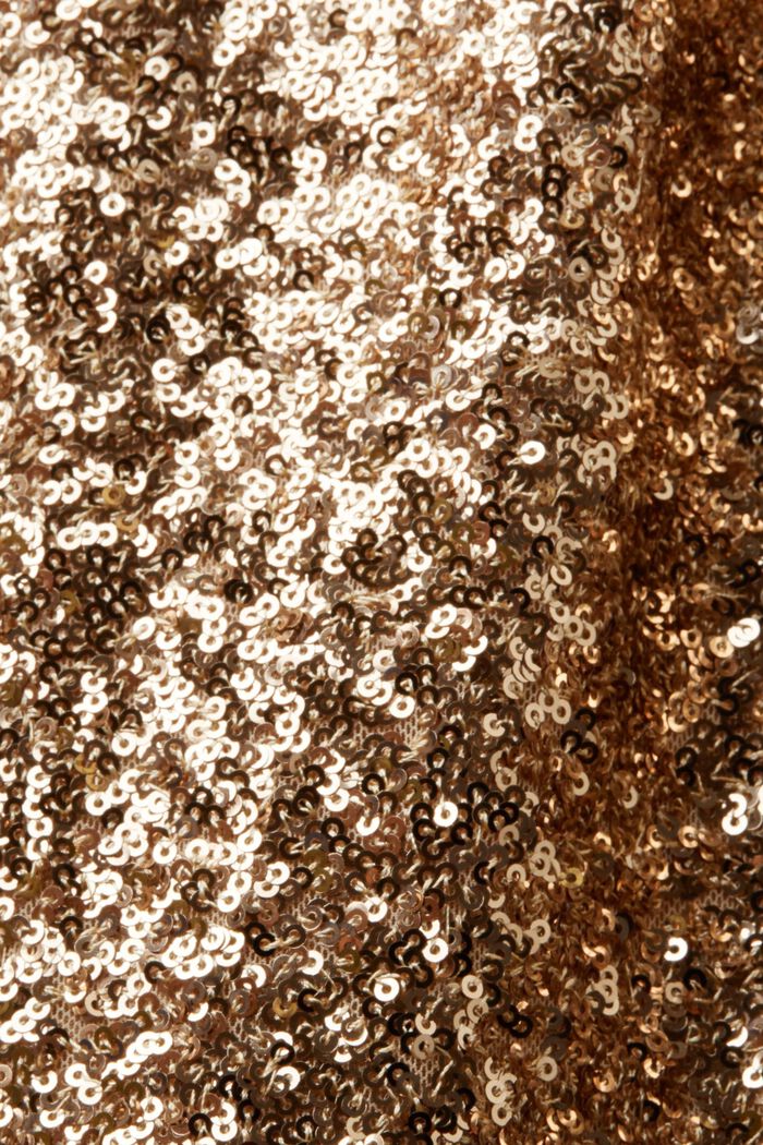 Robe maxi longueur à sequins, GOLD, detail image number 6