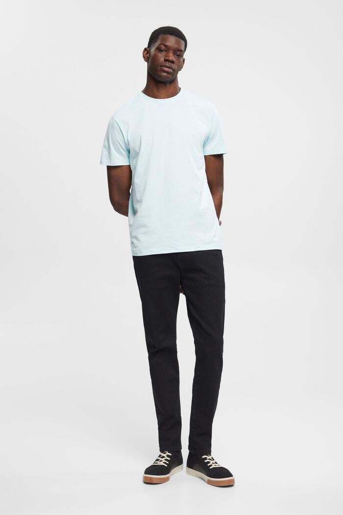 T-shirt de coupe Slim Fit en coton Pima, LIGHT AQUA GREEN, detail image number 4