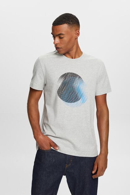 Rundhals-T-Shirt mit Print vorne