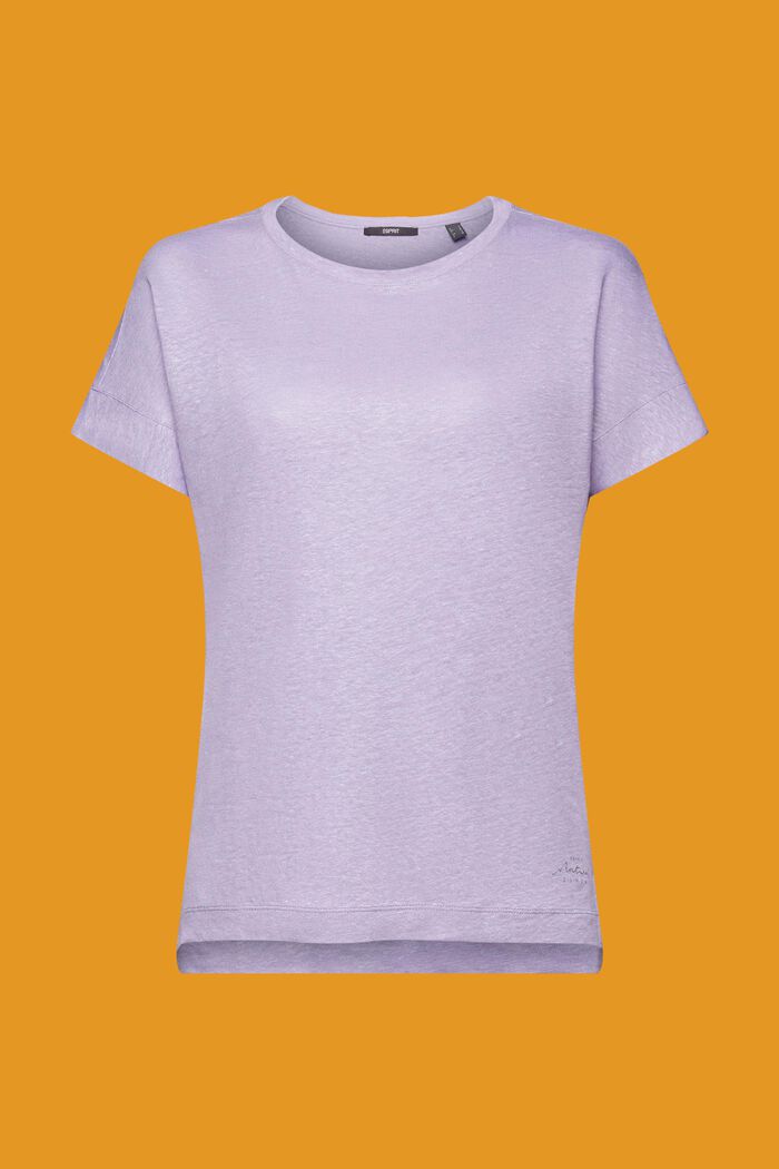 Leinen-T-Shirt, LAVENDER, detail image number 7