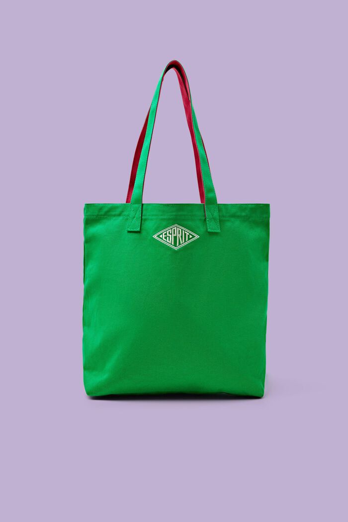 Tote Bag aus Baumwolle mit Logo, GREEN, detail image number 0