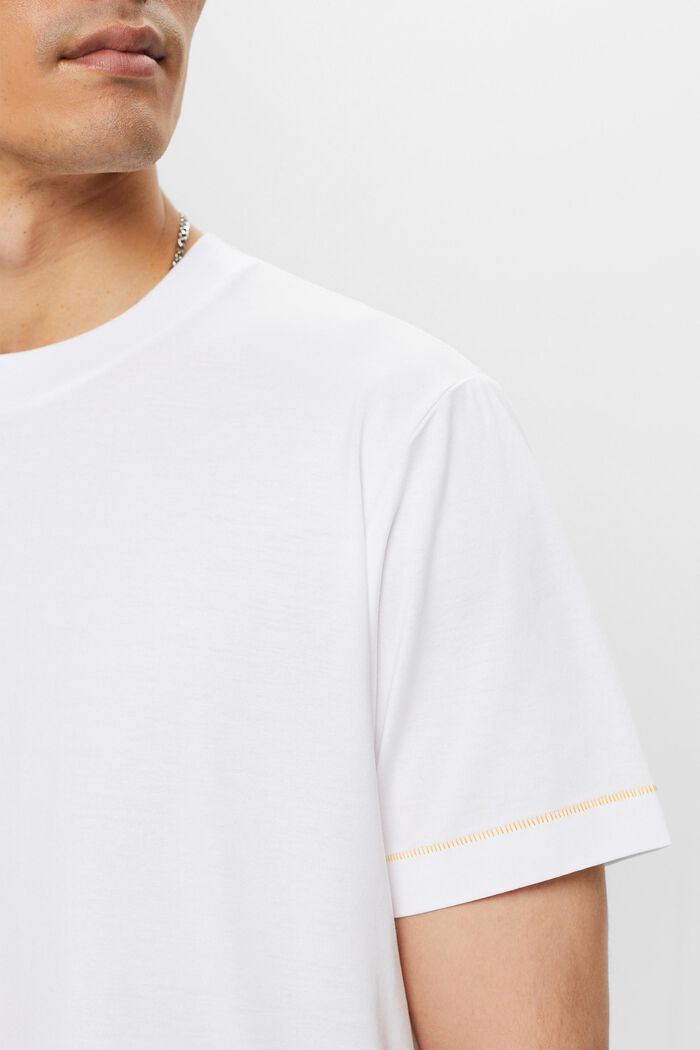 T-shirt en jersey à encolure ronde, 100 % coton, WHITE, detail image number 2