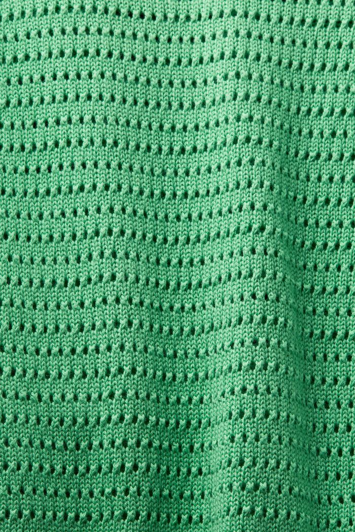 Kurzärmeliger Mesh-Pullover, CITRUS GREEN, detail image number 5