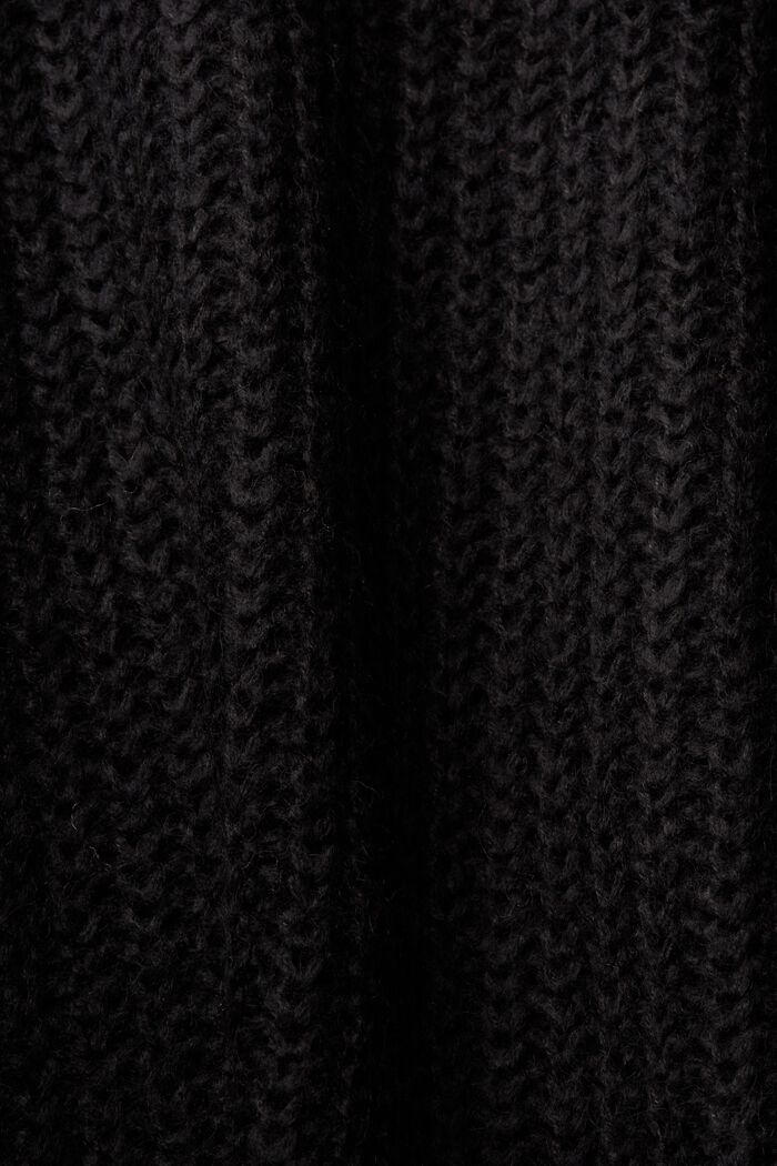 Cardigan en maille à teneur en laine, BLACK, detail image number 5