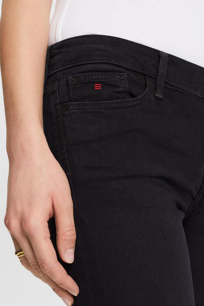 Skinny Jeans mit mittlerer Bundhöhe, BLACK DARK WASHED, detail image number 1