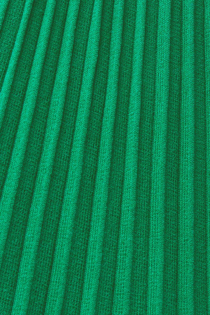 Mini-robe plissée à manches longues et encolure ronde, EMERALD GREEN, detail image number 4