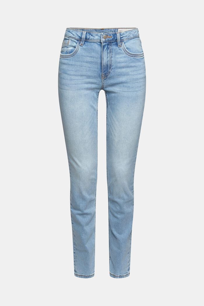 Baumwoll-Jeans mit Stretchkomfort, BLUE LIGHT WASHED, detail image number 5