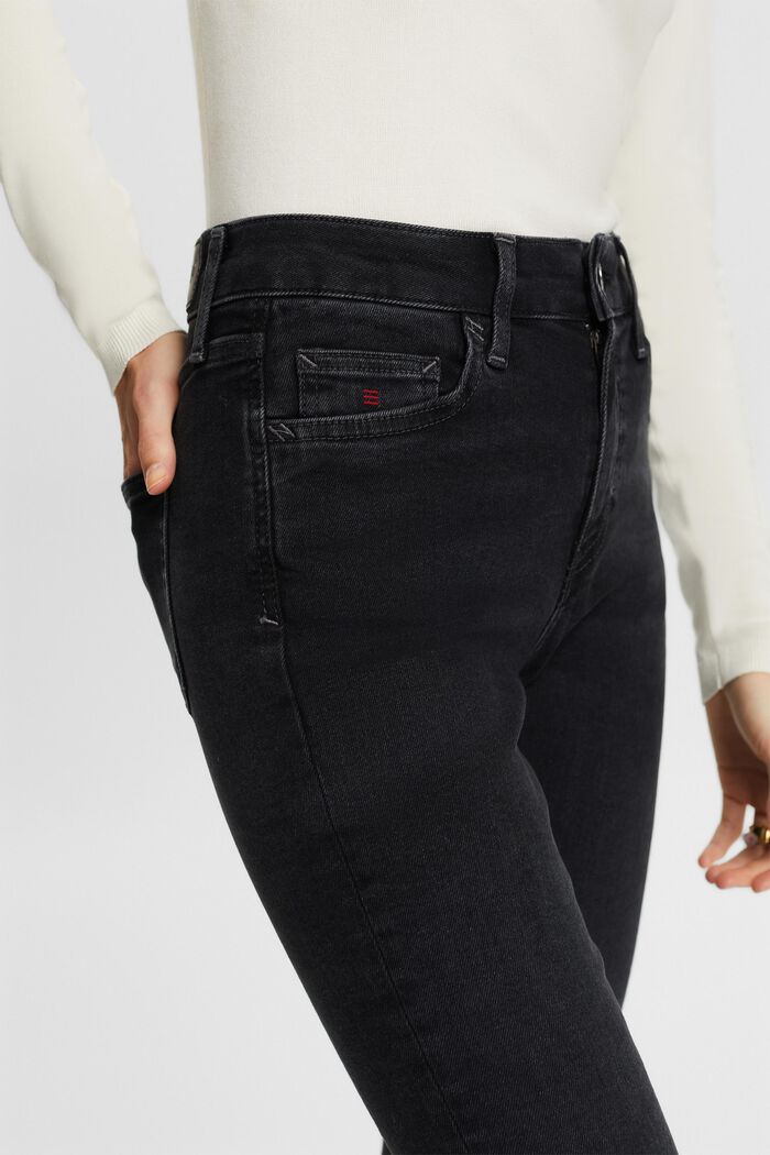 Jean Skinny à taille haute, BLACK RINSE, detail image number 2