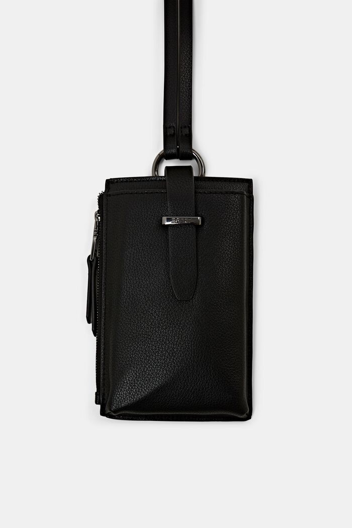 Smartphone Tasche in Leder-Optik, BLACK, detail image number 0