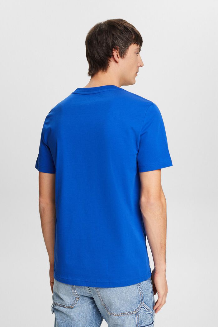 Jersey-T-Shirt mit Rundhalsausschnitt, BRIGHT BLUE, detail image number 3