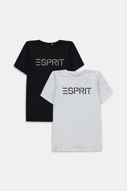 2er-Pack T-Shirts mit Logoprint