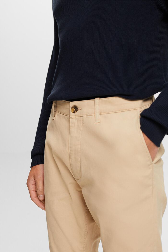 Pantalon chino, coton stretch, SAND, detail image number 3