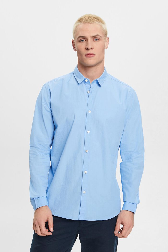 Nachhaltiges Baumwollhemd Slim Fit, LIGHT BLUE, detail image number 0