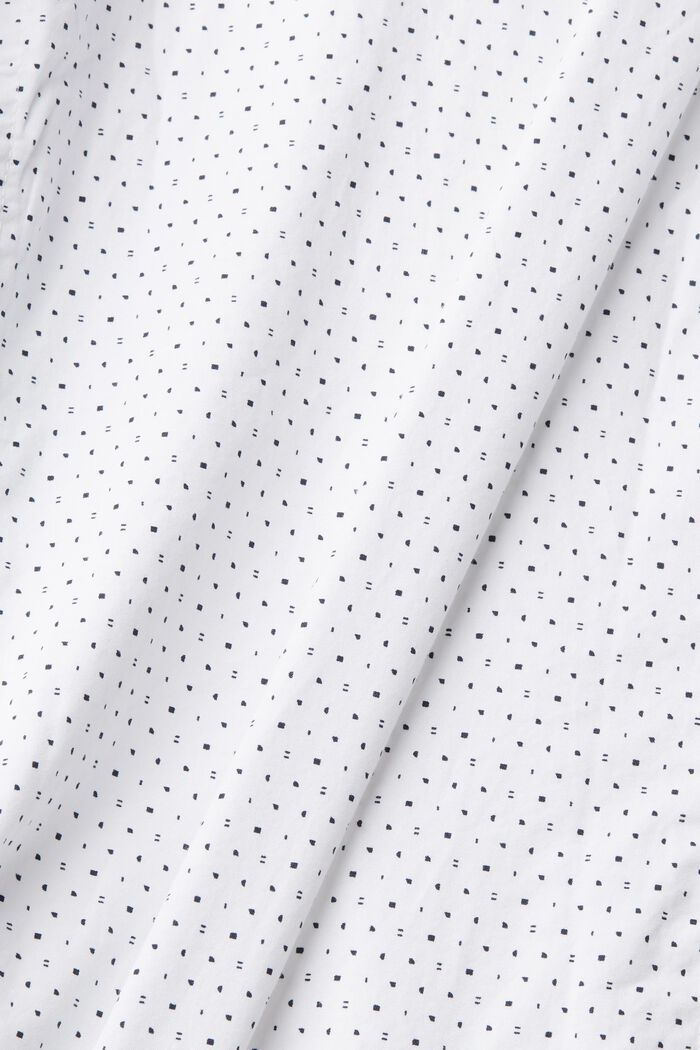 Nachhaltiges Baumwollhemd mit Muster, WHITE, detail image number 1