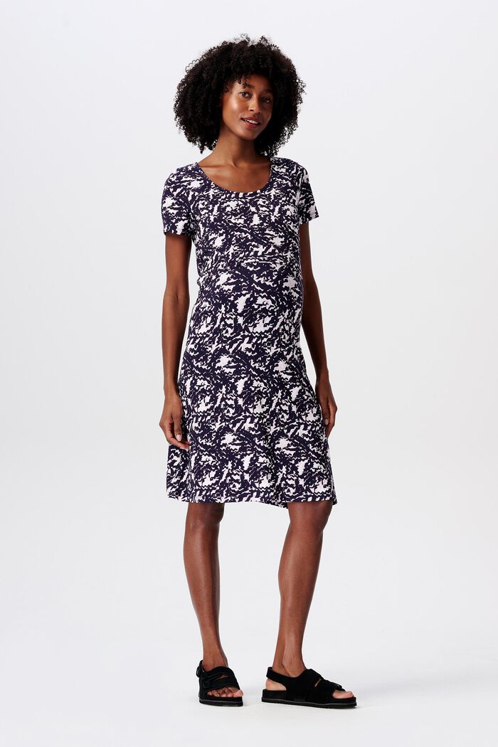 MATERNITY Stretch-Kleid mit Print, DARK NAVY, detail image number 1