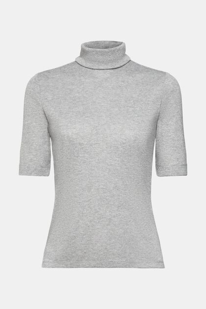 Rollkragen-T-Shirt mit Glitzereffekt