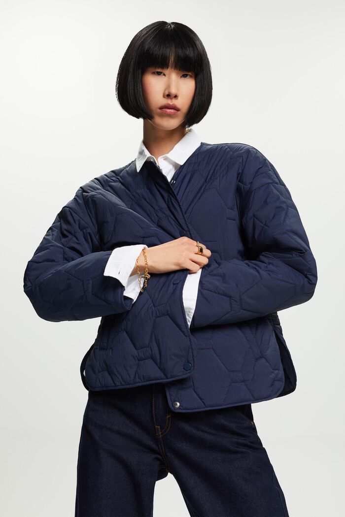 Recyclée : la veste matelassée légère, NAVY, detail image number 0