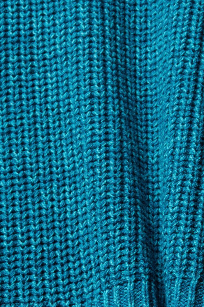 Rippstrick-Pullover, TEAL BLUE, detail image number 1