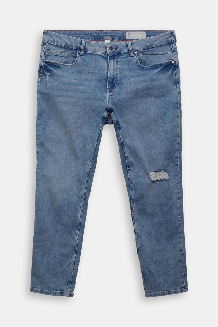 CURVY Jeans mit Destroyed-Effekten